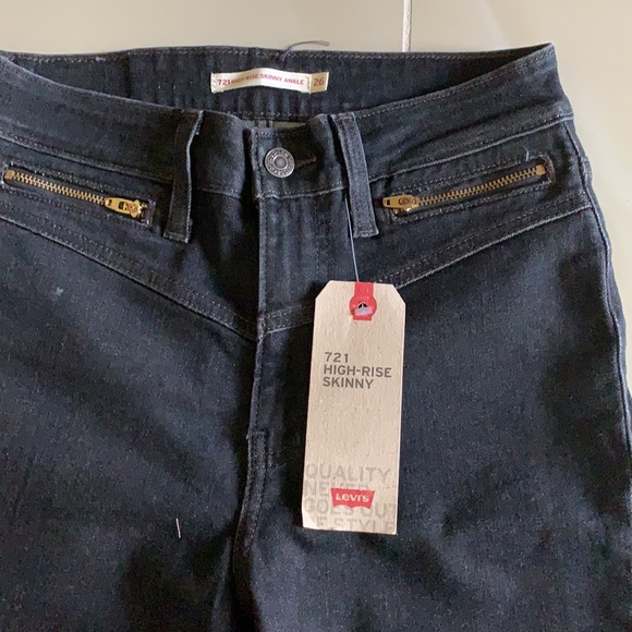 NWT Levi' 721 High-Rise Zip Front Skinny Ankle - Picture 5 of 5